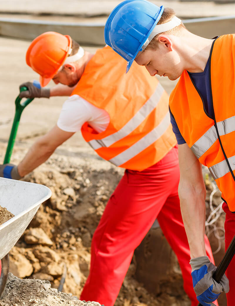 Walkers Tiefbau - Tiefbauarbeiter bei der Arbeit
